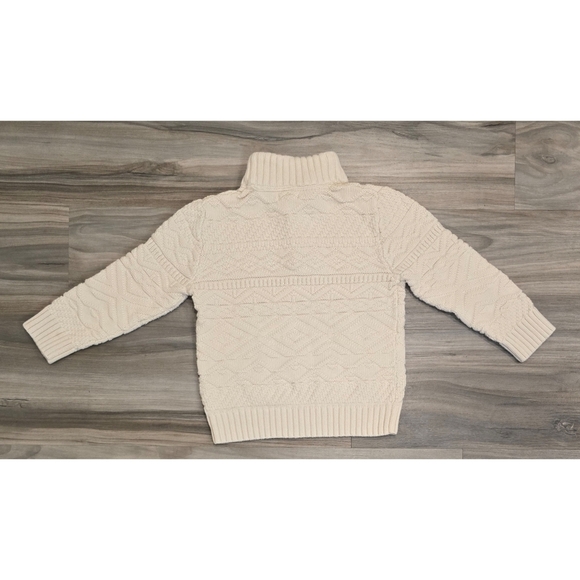 Cat & Jack Boys Cream Cable Knit Sweater – Size 4T - Picture 2 of 3